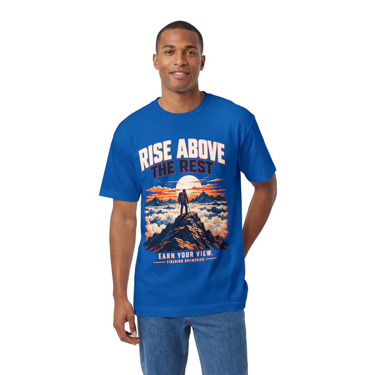 Rise Above the Rest™ T-Shirt — Mountain Hiker Graphic Tee