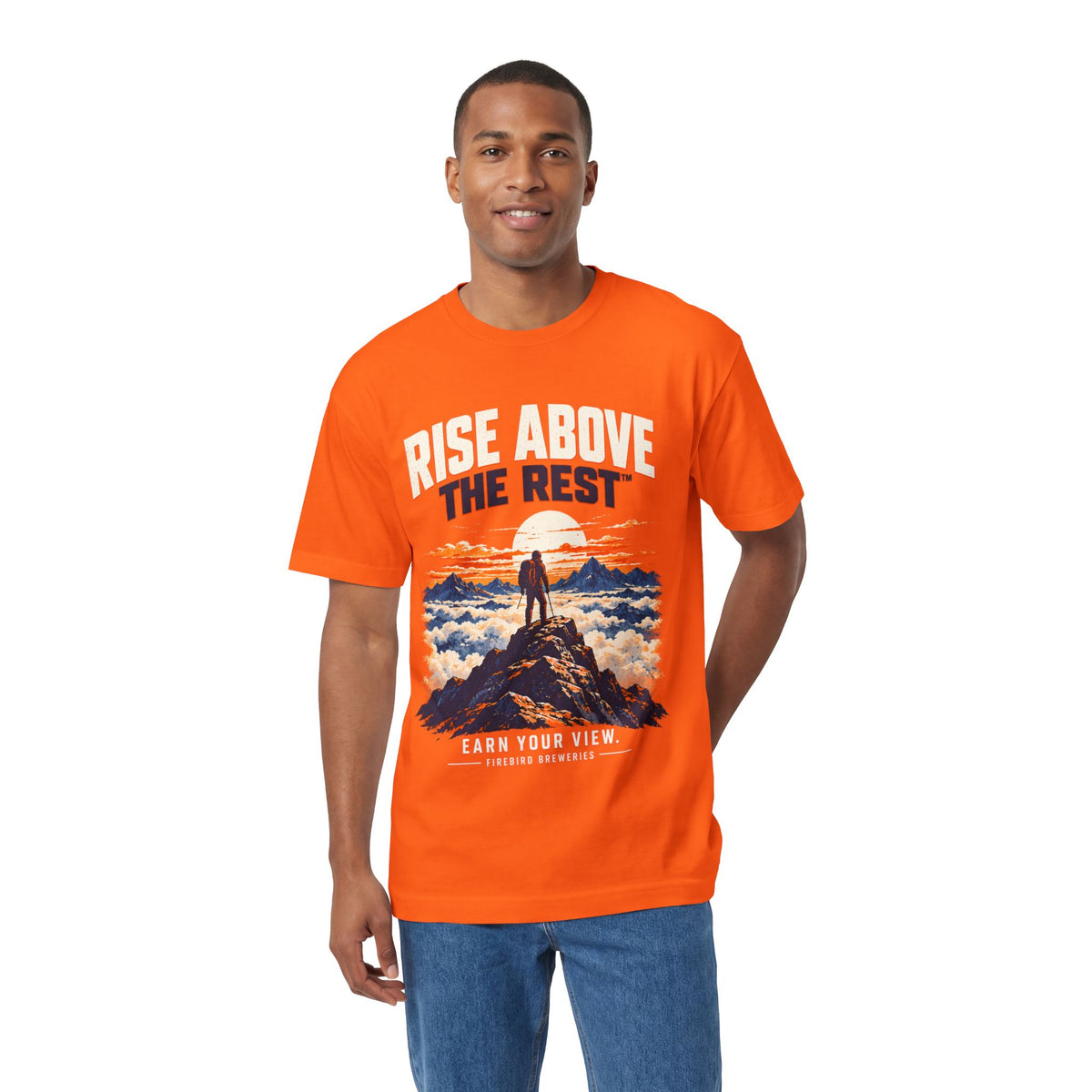 Rise Above the Rest™ T-Shirt — Mountain Hiker Graphic Tee