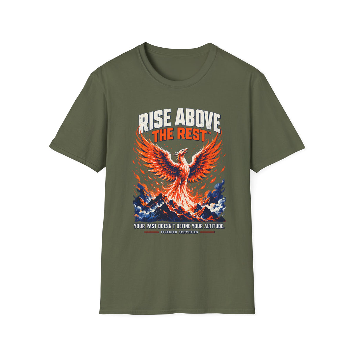 Rise Above the Rest™ Firebird T-Shirt — ‘Your Past Doesn’t Define Your Altitude’ Tee