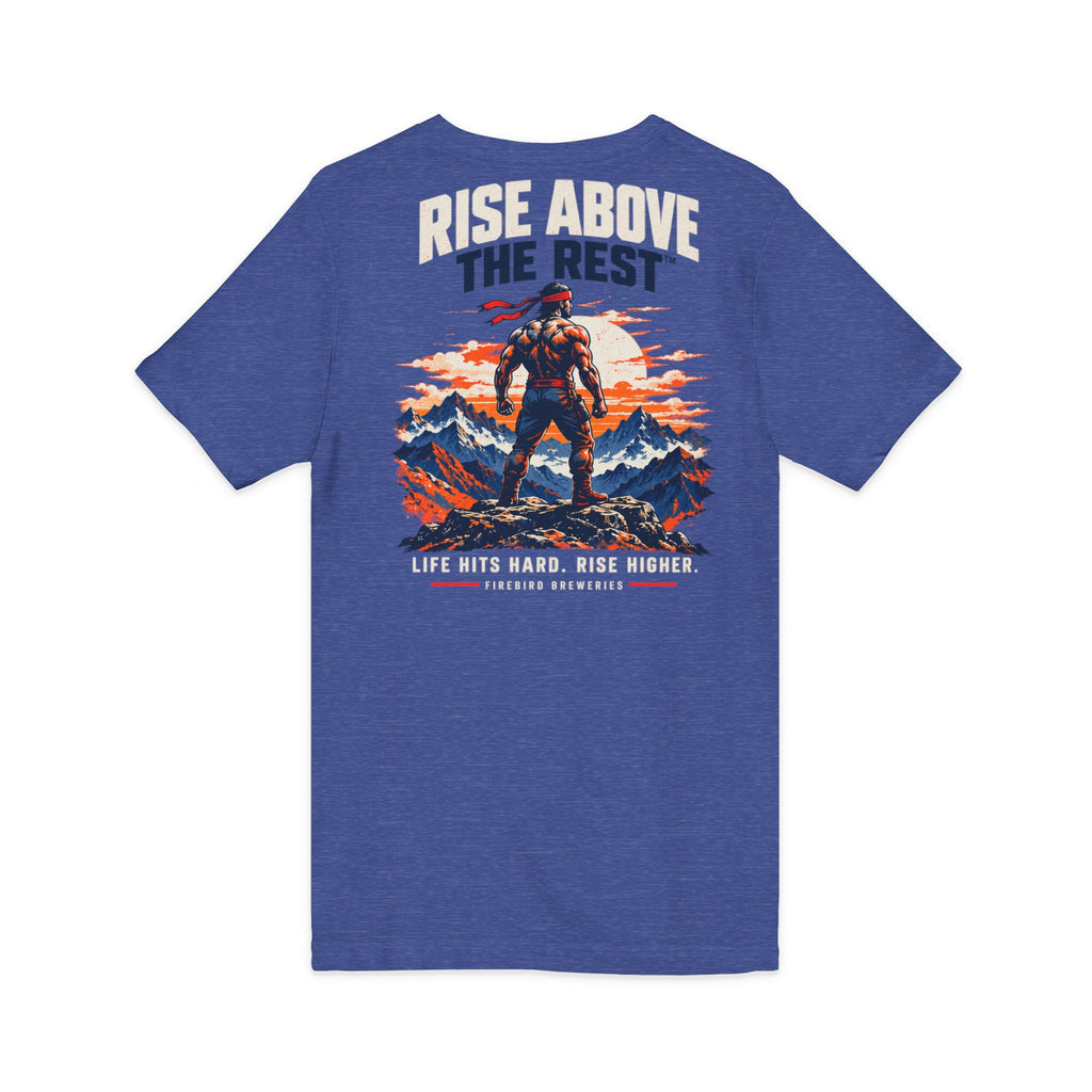 Firebird Adventure V-Neck Tee — Rise Above the Rest™ Mountain Graphic