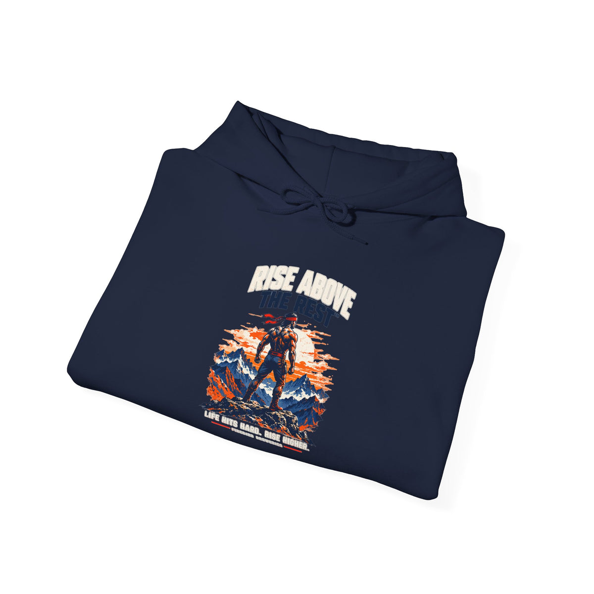 Adventure Graphic Hoodie — “Above the Rest” Mountain Sunset Pullover