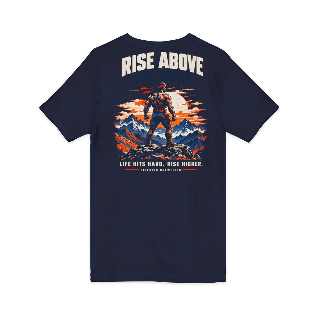 Firebird Adventure V-Neck Tee — Rise Above the Rest™ Mountain Graphic