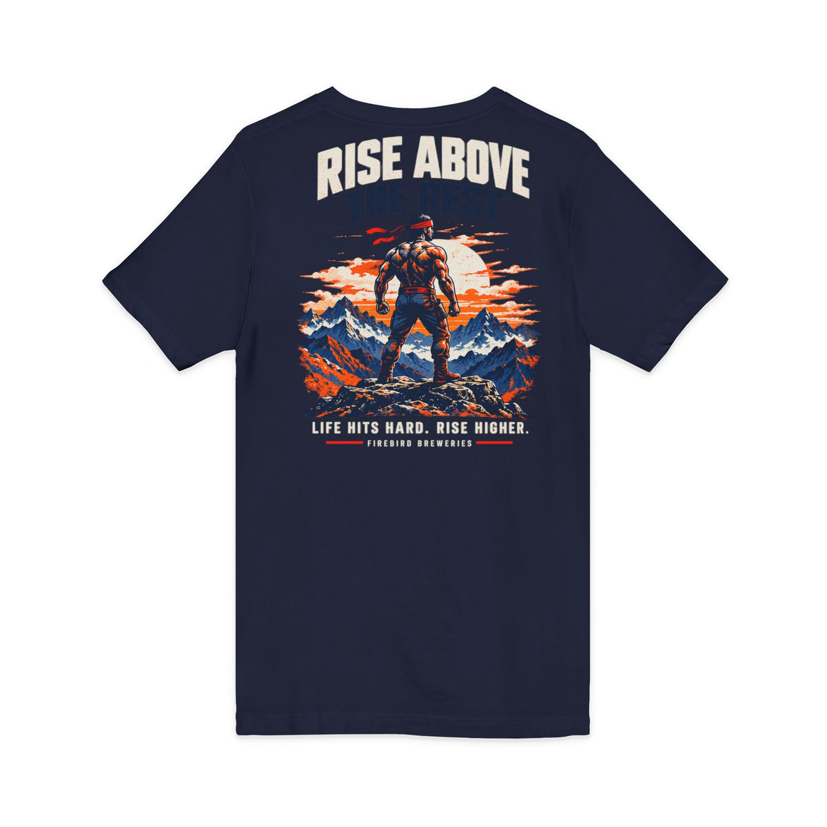 Firebird Adventure V-Neck Tee — Rise Above the Rest™ Mountain Graphic