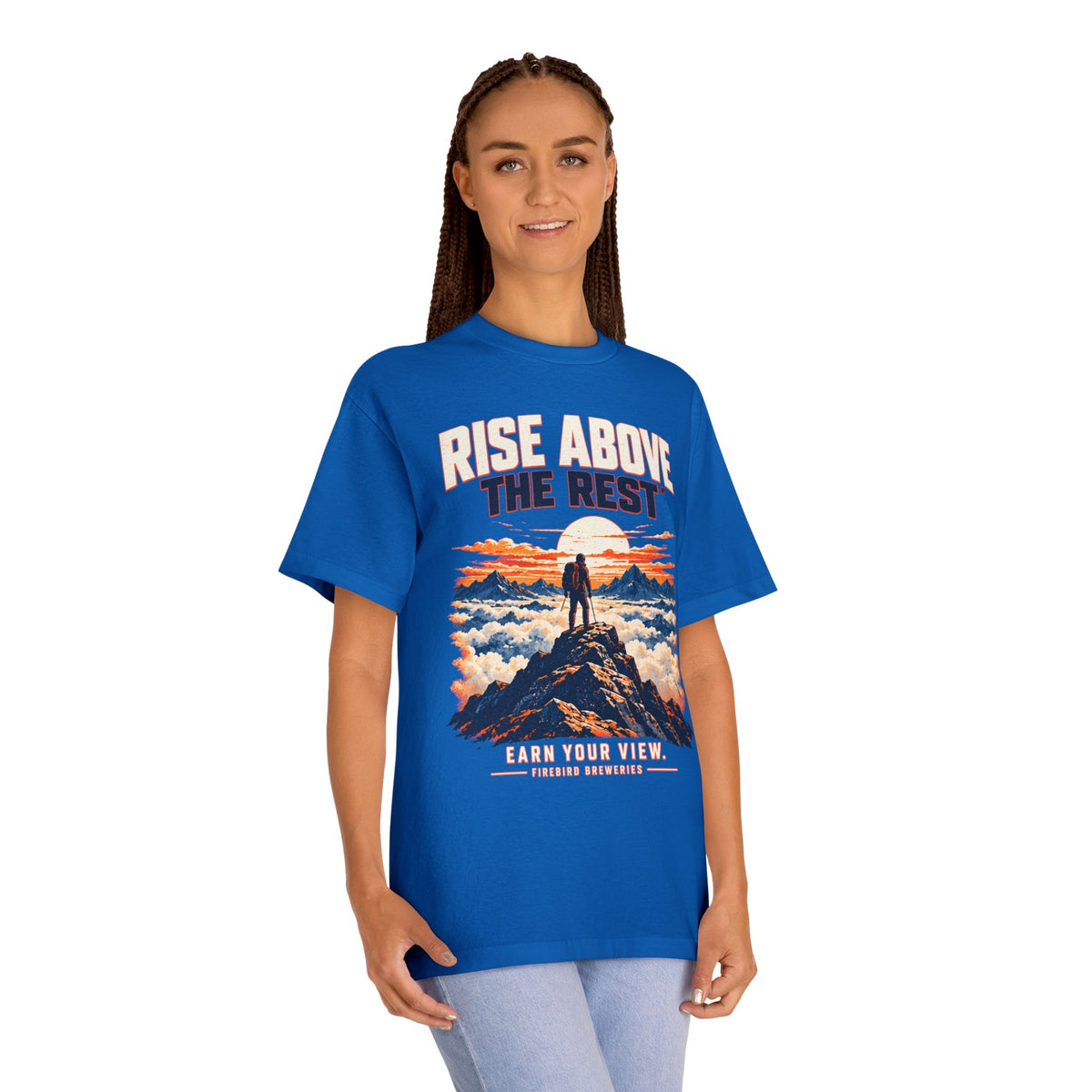 Rise Above the Rest™ T-Shirt — Mountain Hiker Graphic Tee