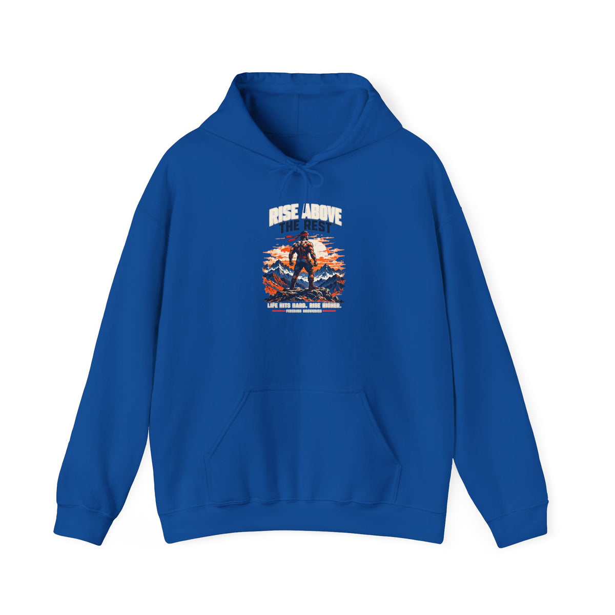 Adventure Graphic Hoodie — “Above the Rest” Mountain Sunset Pullover