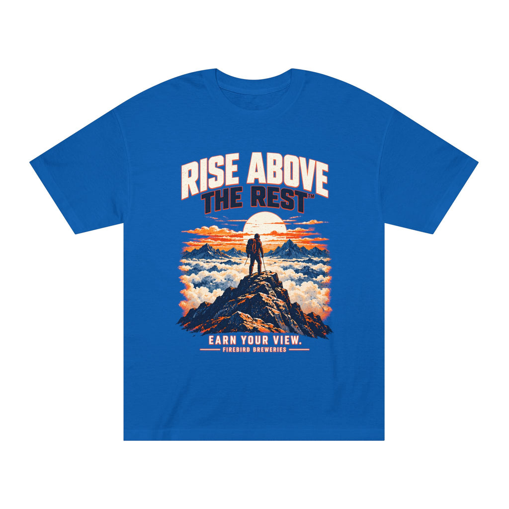 Rise Above the Rest™ T-Shirt — Mountain Hiker Graphic Tee