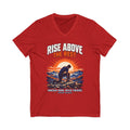 Rise Above the Rest™ V-Neck Tee — Surf Sunset Graphic