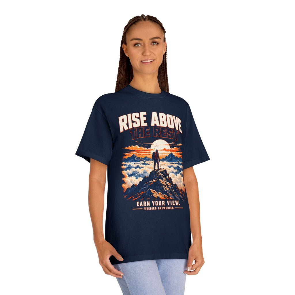 Rise Above the Rest™ T-Shirt — Mountain Hiker Graphic Tee