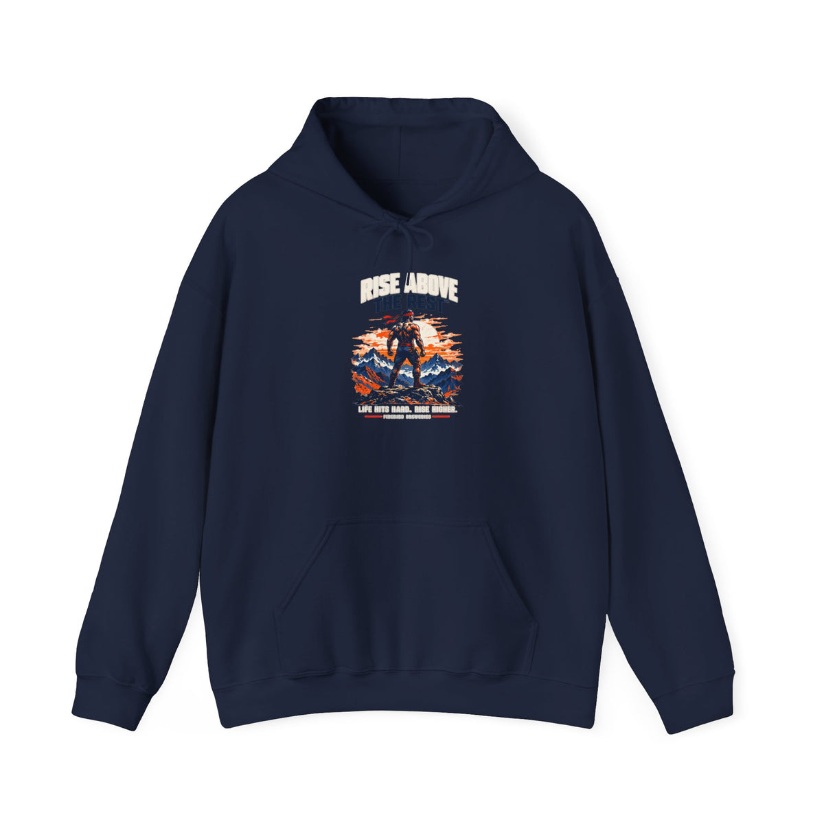 Adventure Graphic Hoodie — “Above the Rest” Mountain Sunset Pullover