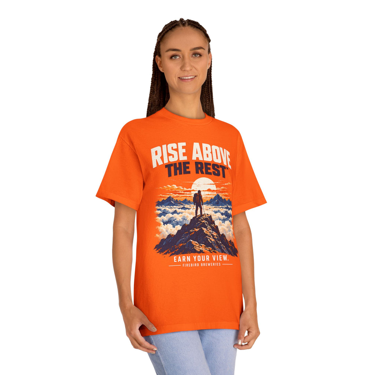 Rise Above the Rest™ T-Shirt — Mountain Hiker Graphic Tee